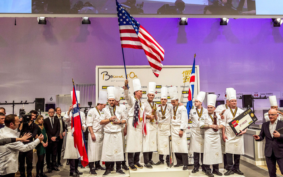 2017 Bocuse D'Or Winners on Stage